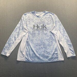 Huk Clothing Shirt SIze XL Blue Outdoor Performance Fishing‎ Long Sleeve Womens
